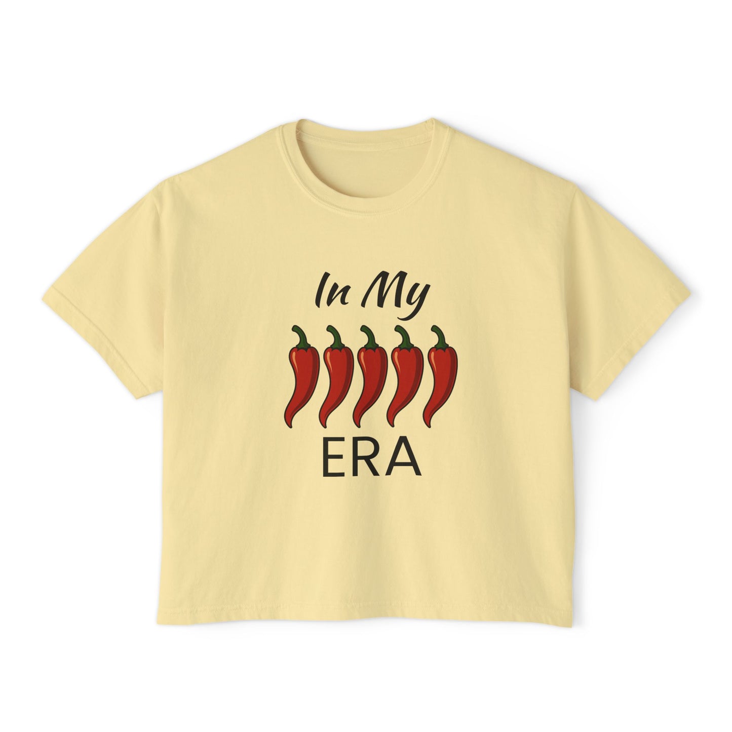 Spicy Vibes Women's Boxy Tee, Fun Stylish Shirt, Trendy Crop Top, Gift for Her, Casual Streetwear, Summer Tee