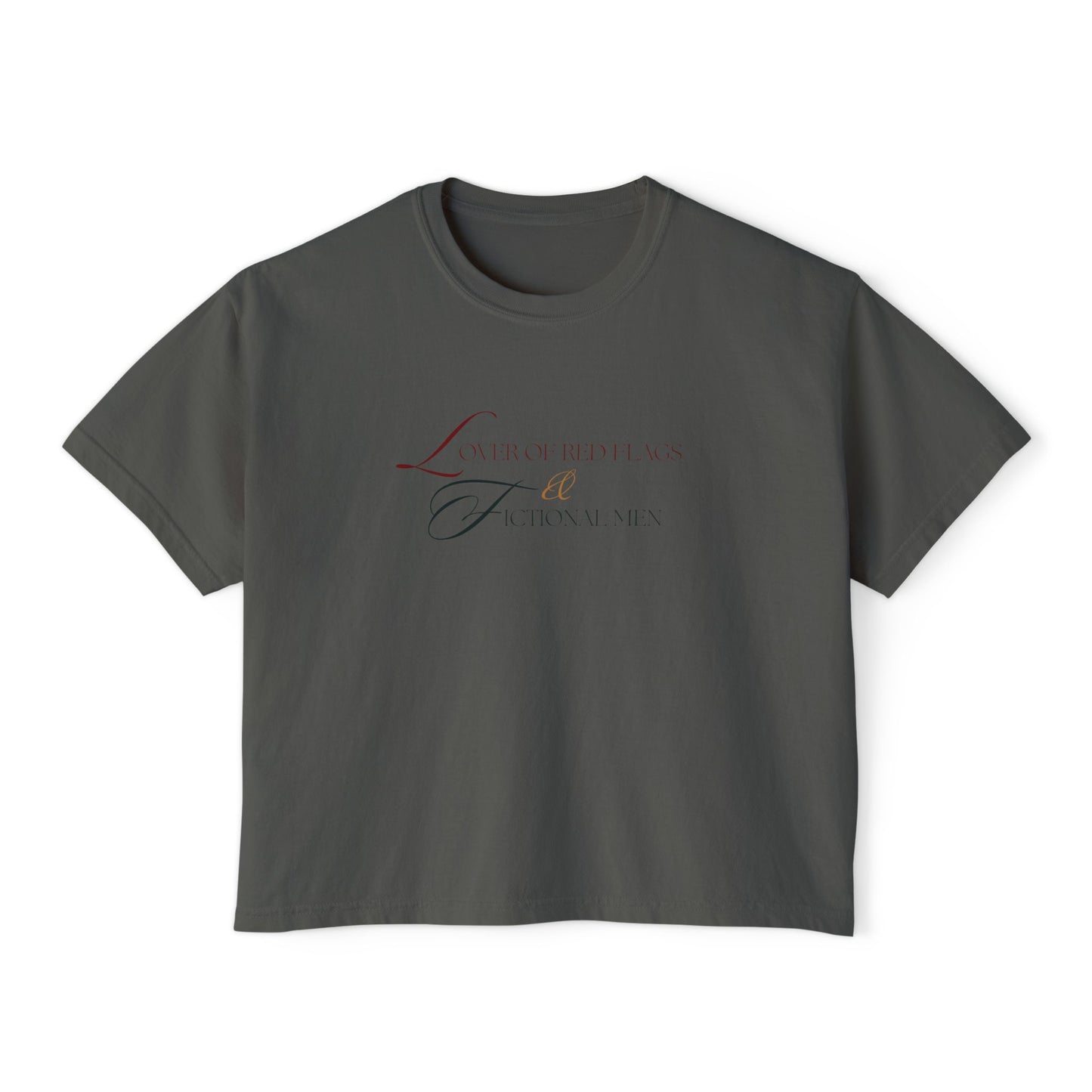 Women's Boxy Tee - BookTok Lover of Red Flags and Fictional Men