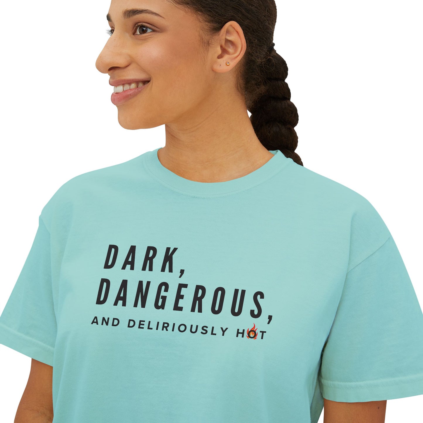 Boxy Tee - BookTok Inspired Dark, Dangerous, and Deliriously Hot Statement Tee for Women