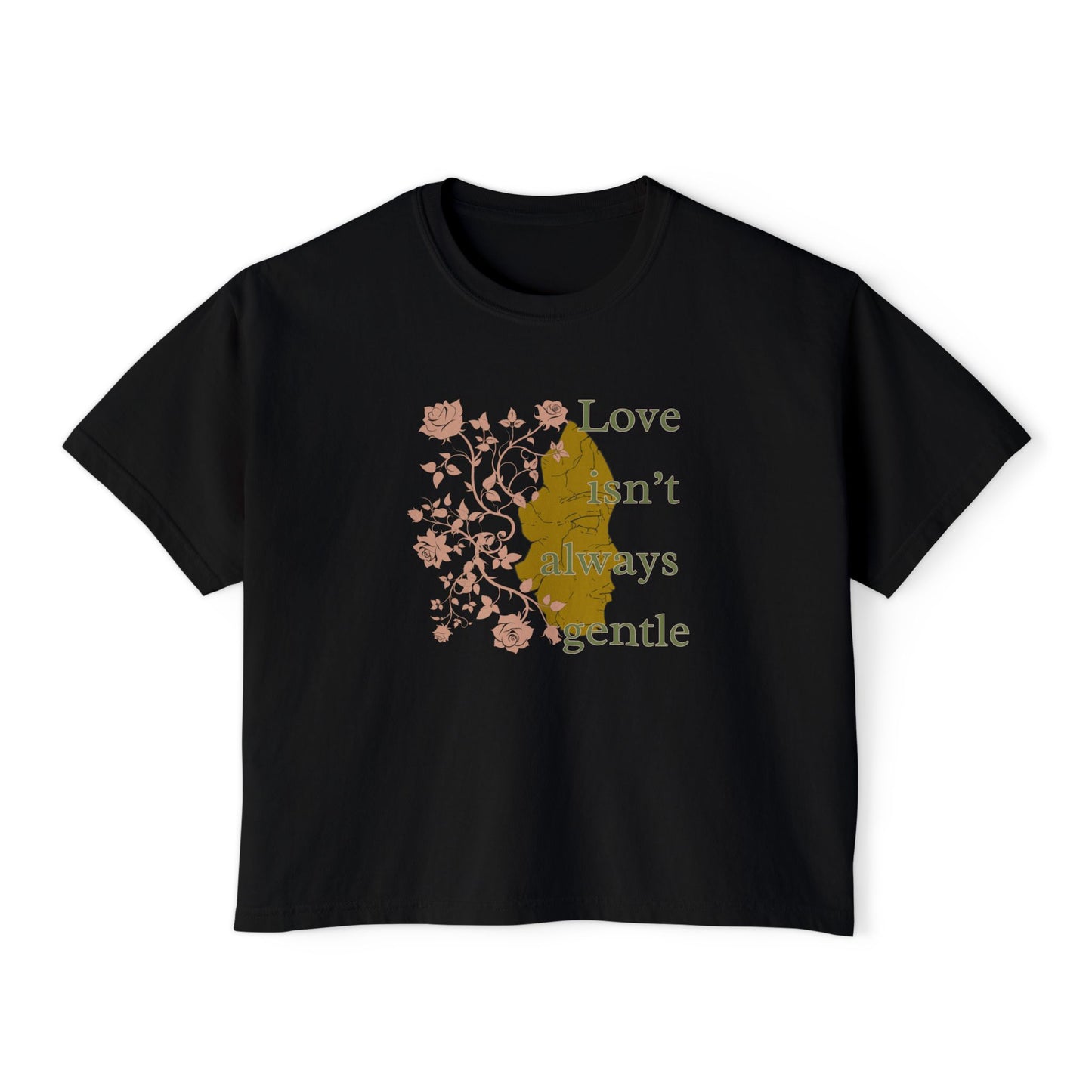 Tee Spring Court 'Love Isn't Always Gentle' Women's Boxy Boho Shirt