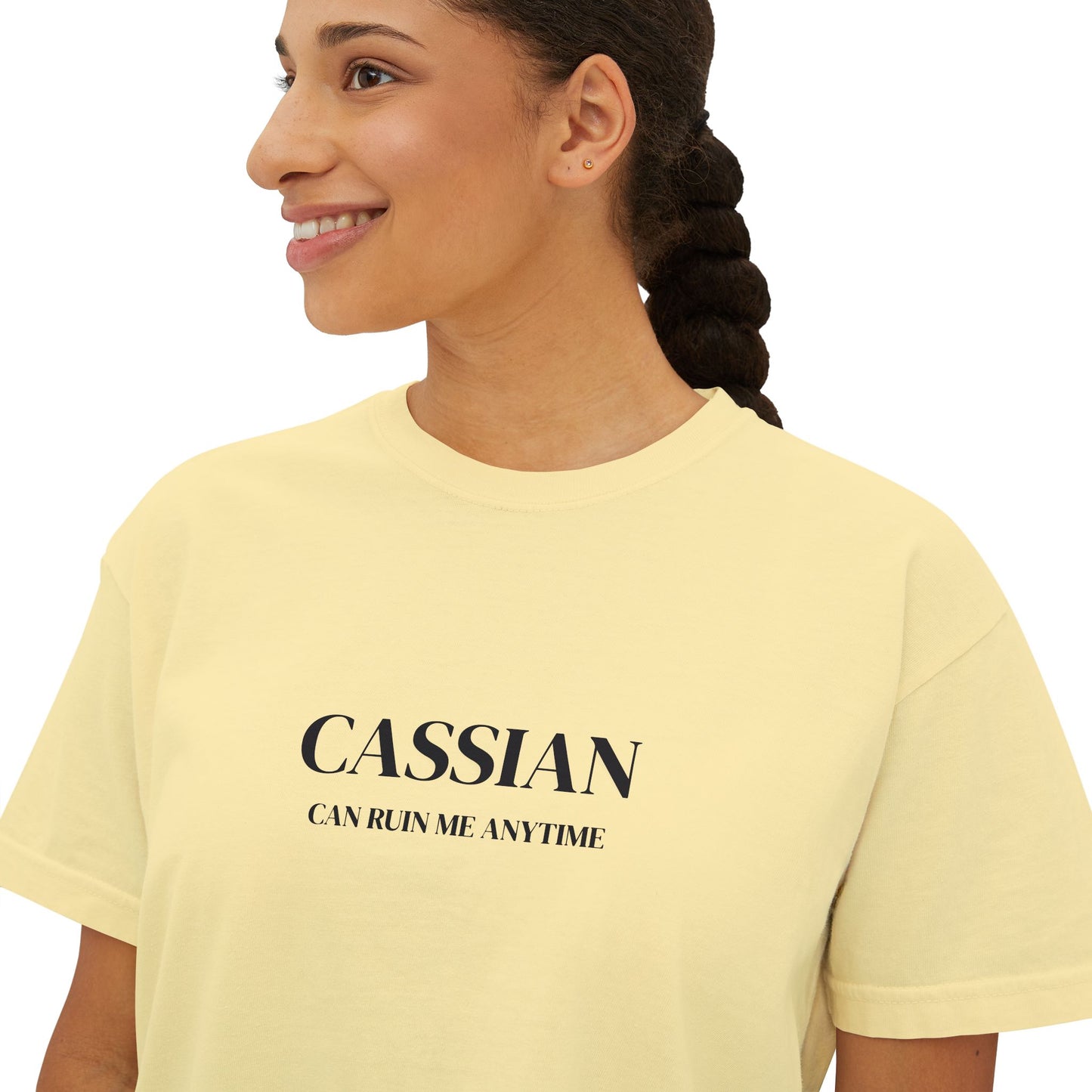 Chic Women's Boxy Tee with Inspirational Quote, Casual Summer Top, Everyday Wear, Gift for Her, Graphic Tee for Women