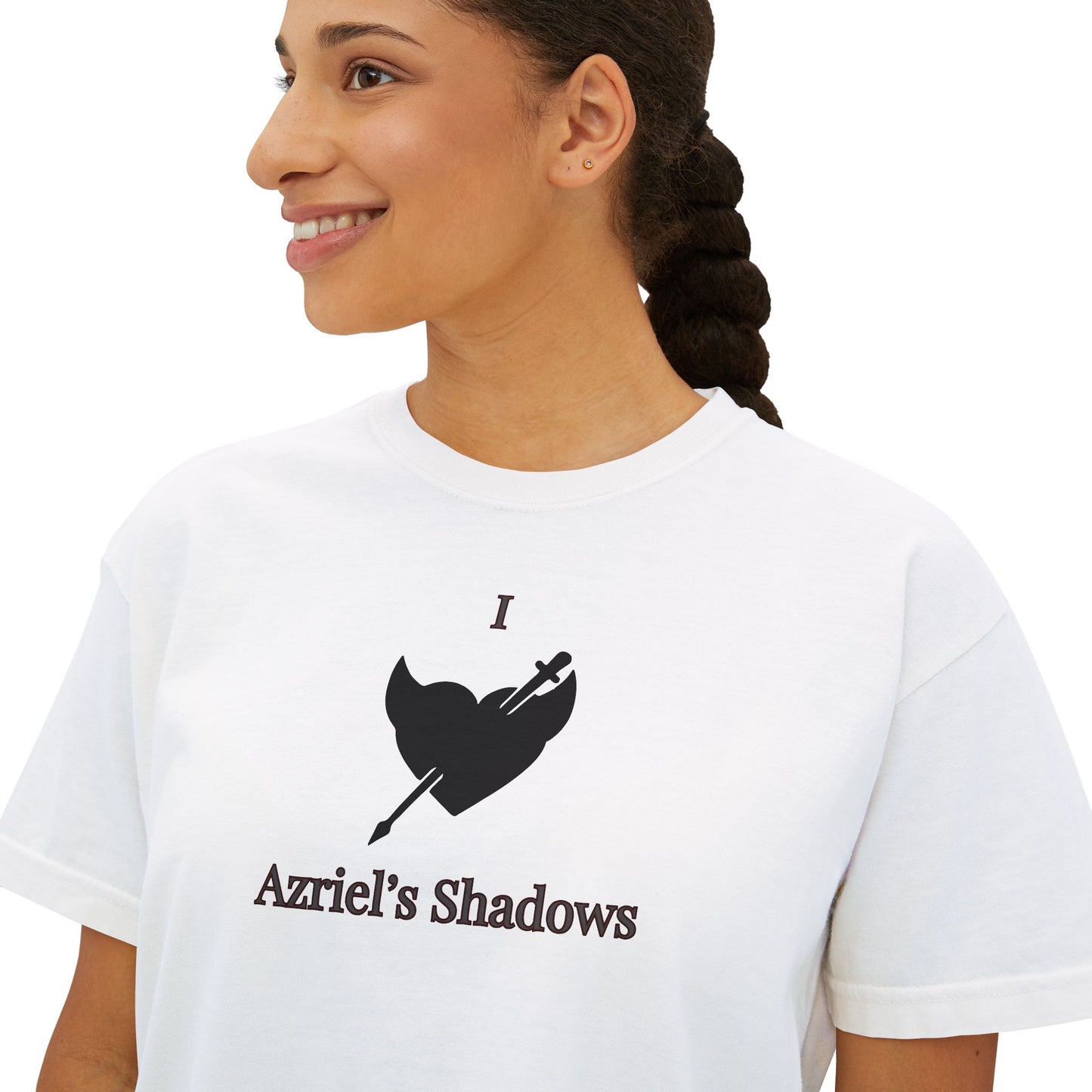 I Love Azriel's Shadows Women's Boxy Tee, Cute Graphic Tee, Gift for Readers, Literary Tee, Casual Comfort Wear