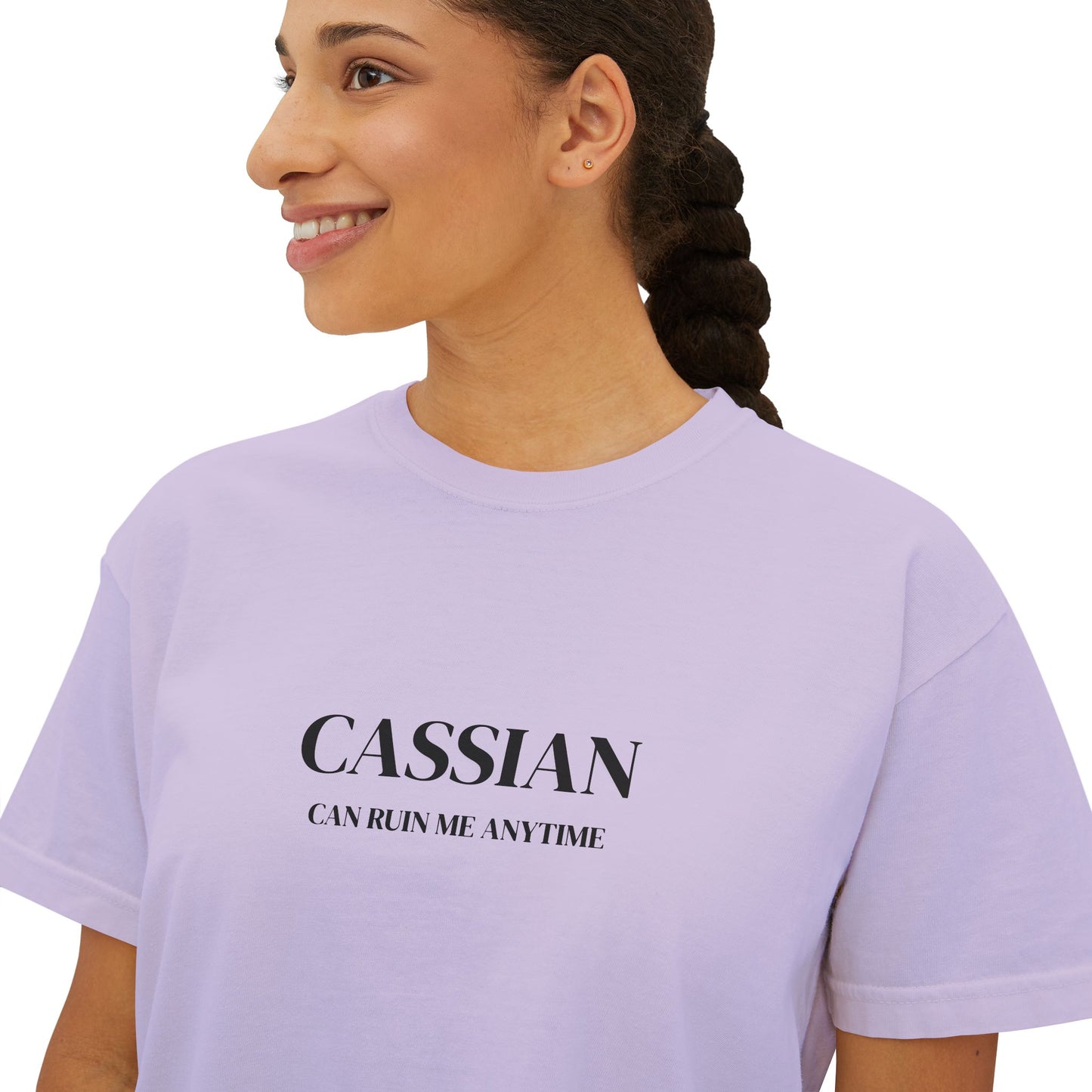 Chic Women's Boxy Tee with Inspirational Quote, Casual Summer Top, Everyday Wear, Gift for Her, Graphic Tee for Women
