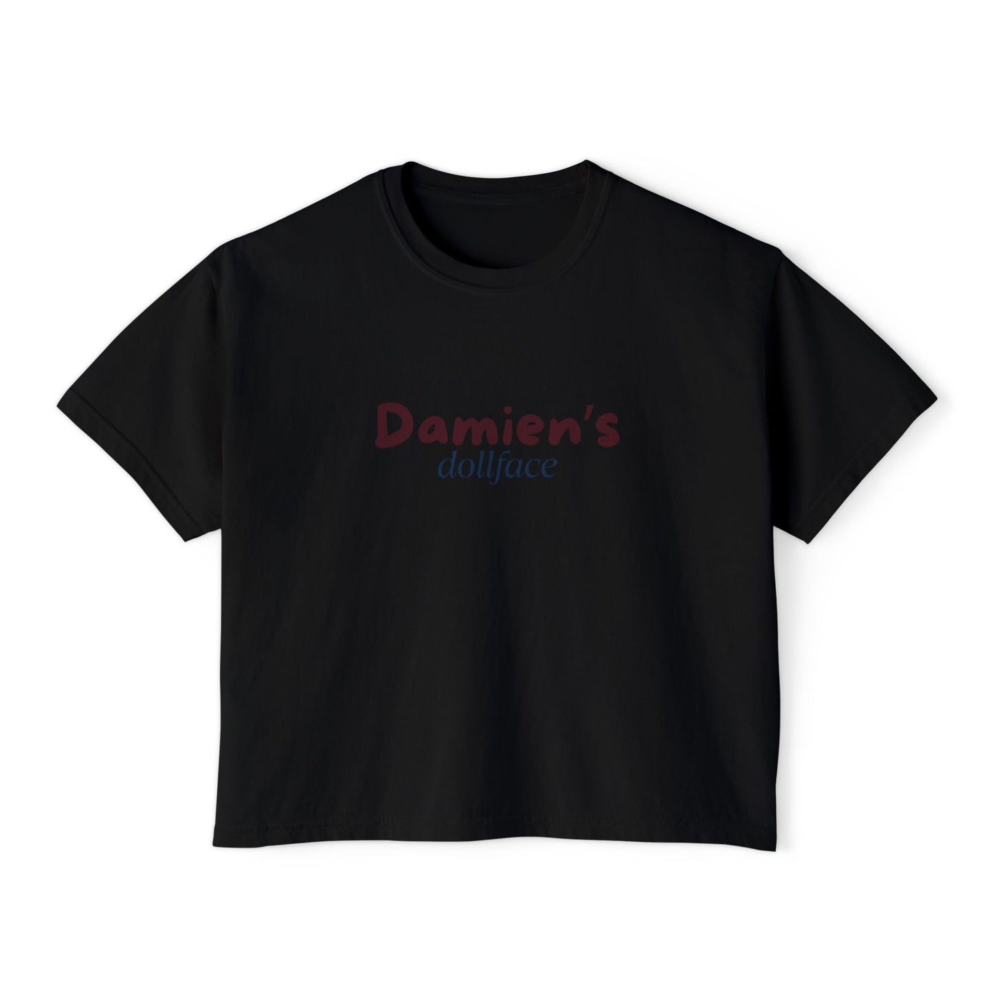 Damien's Dollface Women's Boxy Tee | Booktok Inspired Quotes and Lines | Statement Tee | Everyday Wear