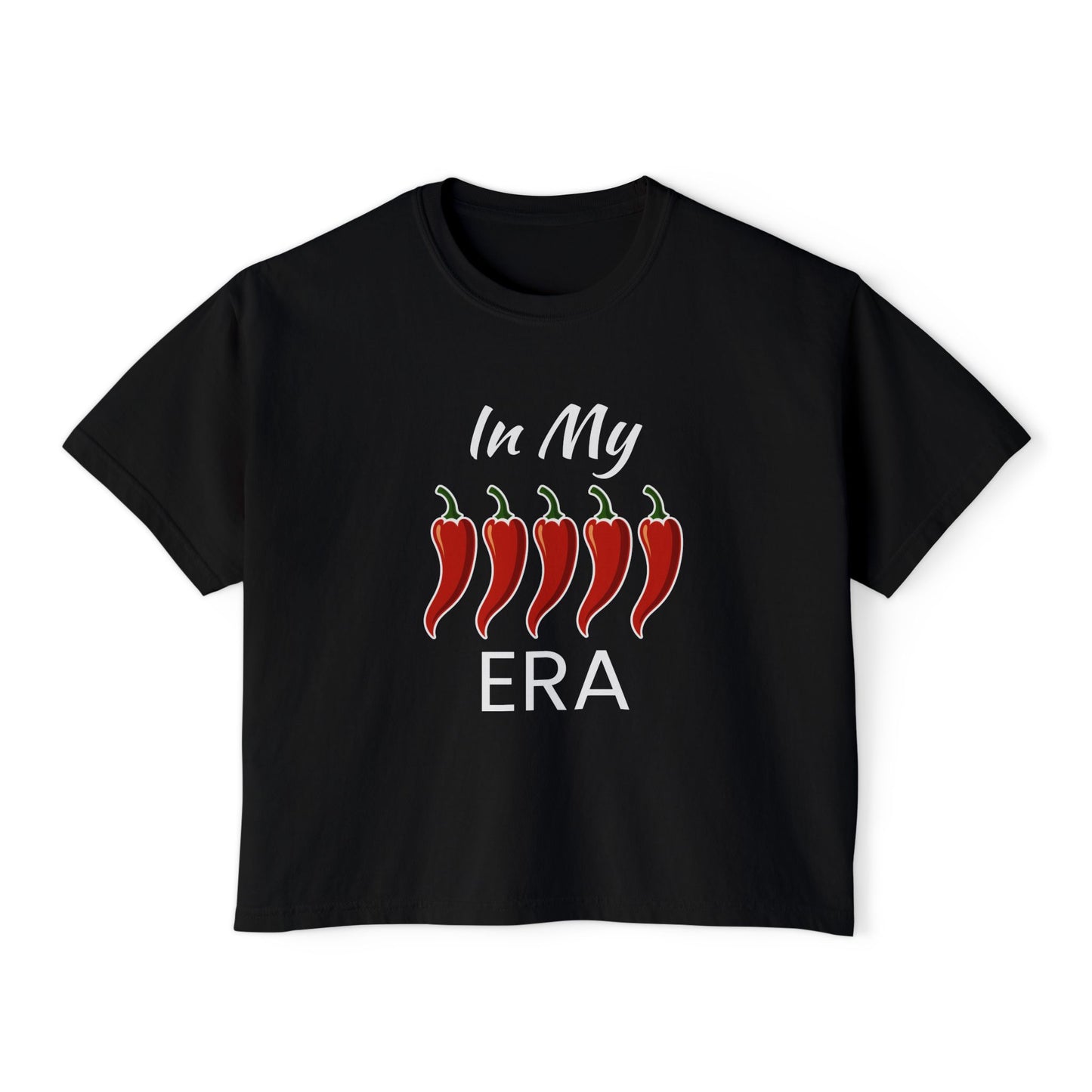 Spicy Vibes Women's Boxy Tee, Fun Stylish Shirt, Trendy Crop Top, Gift for Her, Casual Streetwear, Summer Tee