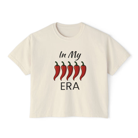 Spicy Vibes Women's Boxy Tee, Fun Stylish Shirt, Trendy Crop Top, Gift for Her, Casual Streetwear, Summer Tee