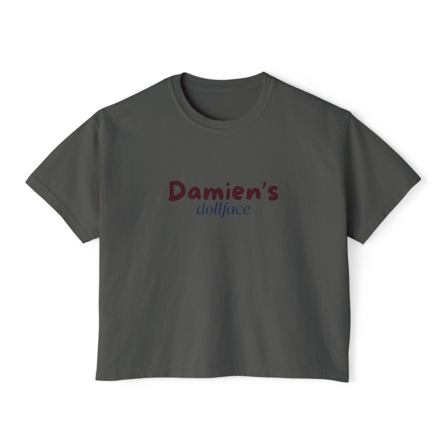 Damien's Dollface Women's Boxy Tee | Booktok Inspired Quotes and Lines | Statement Tee | Everyday Wear