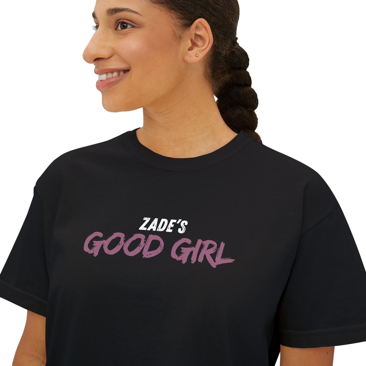 Zade's Good Girl Women's Boxy Tee - Cute Casual Top, Gift for Her, Feminine Style, Everyday Wear, Birthday Outfit