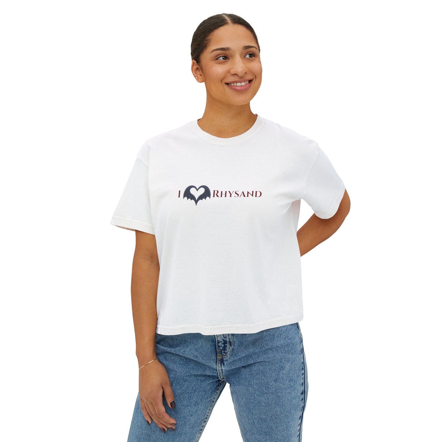 BookTok Rhysand Boxy Tee | Women's Boxy Tee | Casual Graphic T-Shirt, Everyday Wear, Gift for Her, Minimalist Style, Comfy Tee