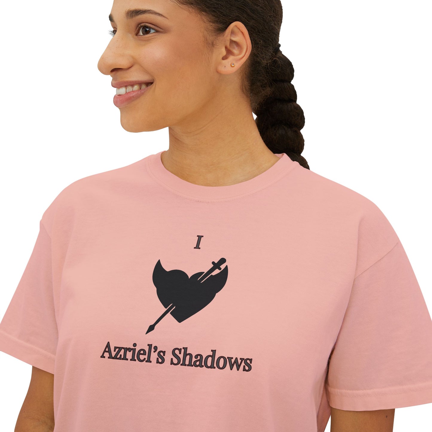 I Love Azriel's Shadows Women's Boxy Tee, Cute Graphic Tee, Gift for Readers, Literary Tee, Casual Comfort Wear