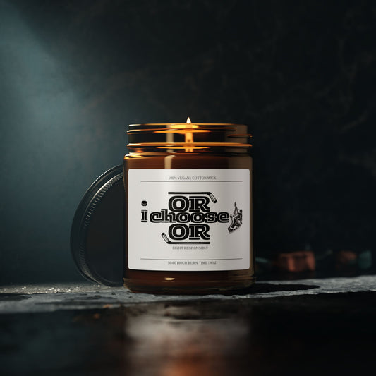 Soy Candle — 'Or I Choose Or' Amber Jar Hockey Candle