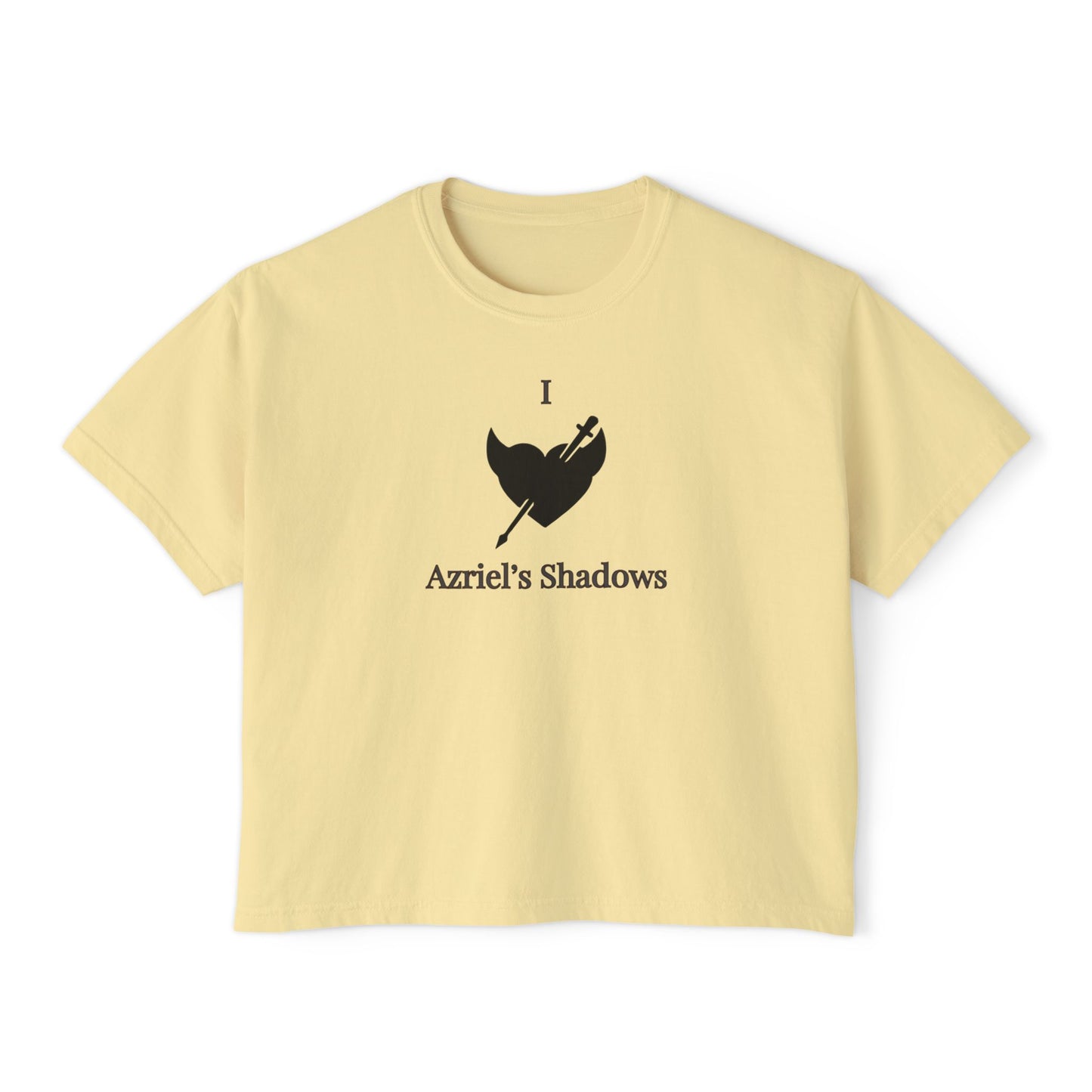 I Love Azriel's Shadows Women's Boxy Tee, Cute Graphic Tee, Gift for Readers, Literary Tee, Casual Comfort Wear