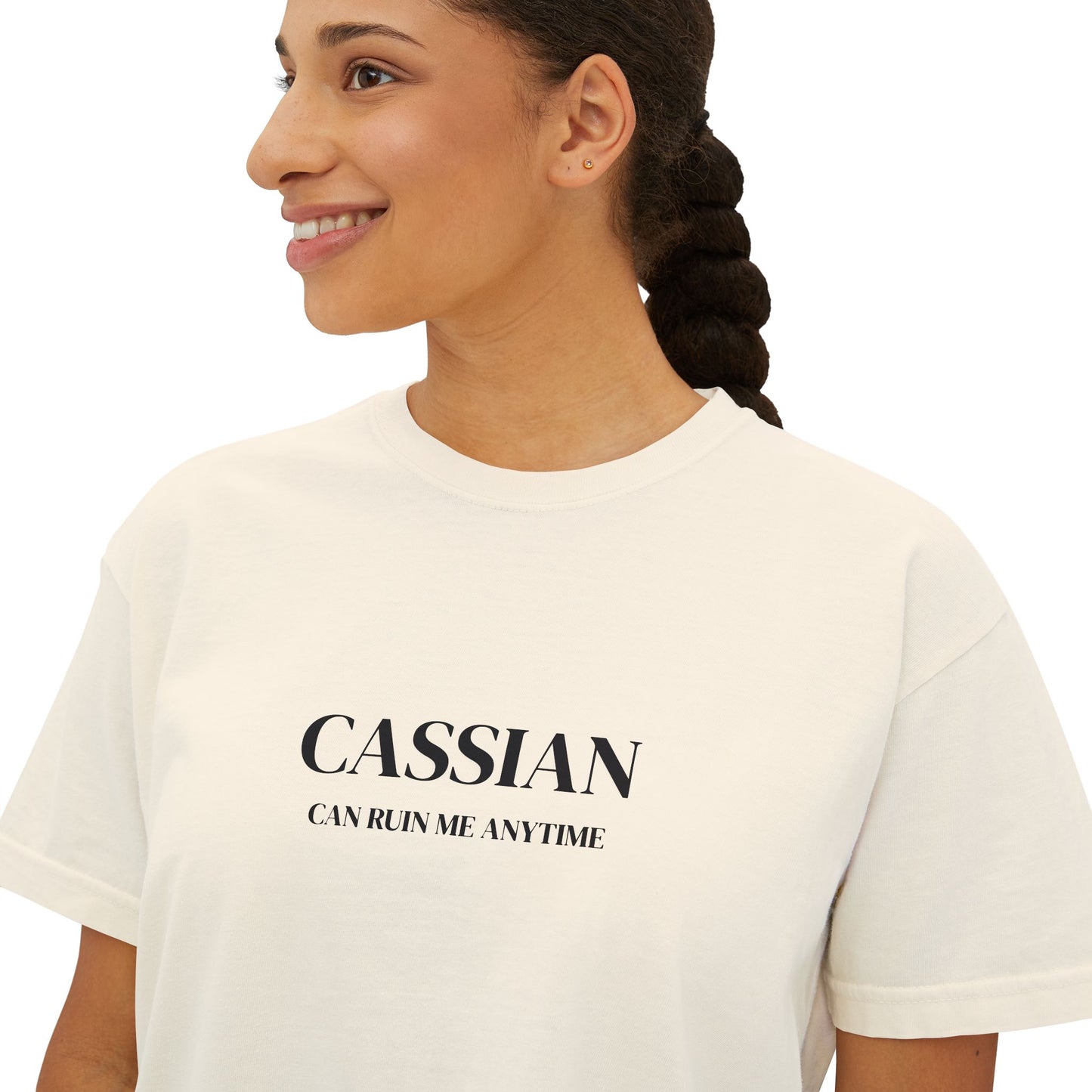 Chic Women's Boxy Tee with Inspirational Quote, Casual Summer Top, Everyday Wear, Gift for Her, Graphic Tee for Women