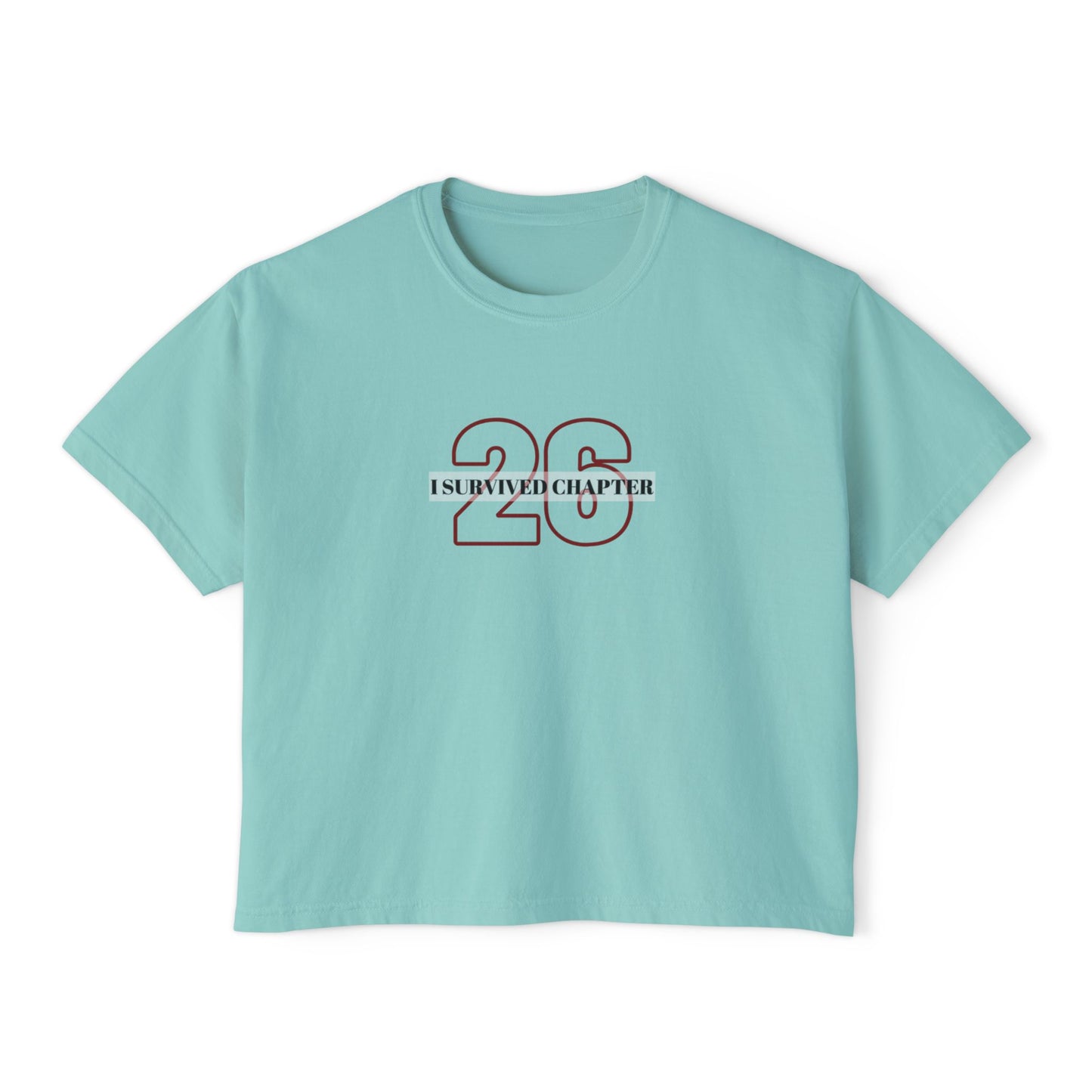 I Survived Chapter 26 Women's Boxy Tee, Inspirational T-Shirt, Motivational Graphic Tee, Birthday Gift, Celebration Top
