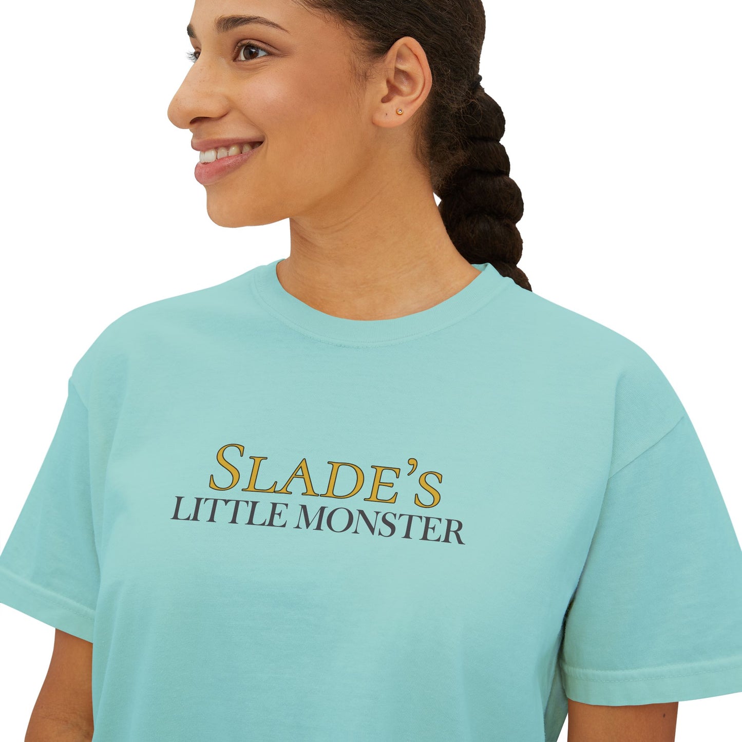 Slade Little Monster Women's Boxy Tee - Perfect for Birthdays, Gift for Mom, Casual Wear, Everyday Comfort