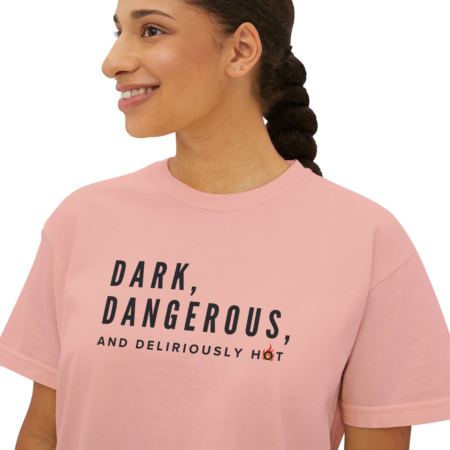 Boxy Tee - BookTok Inspired Dark, Dangerous, and Deliriously Hot Statement Tee for Women