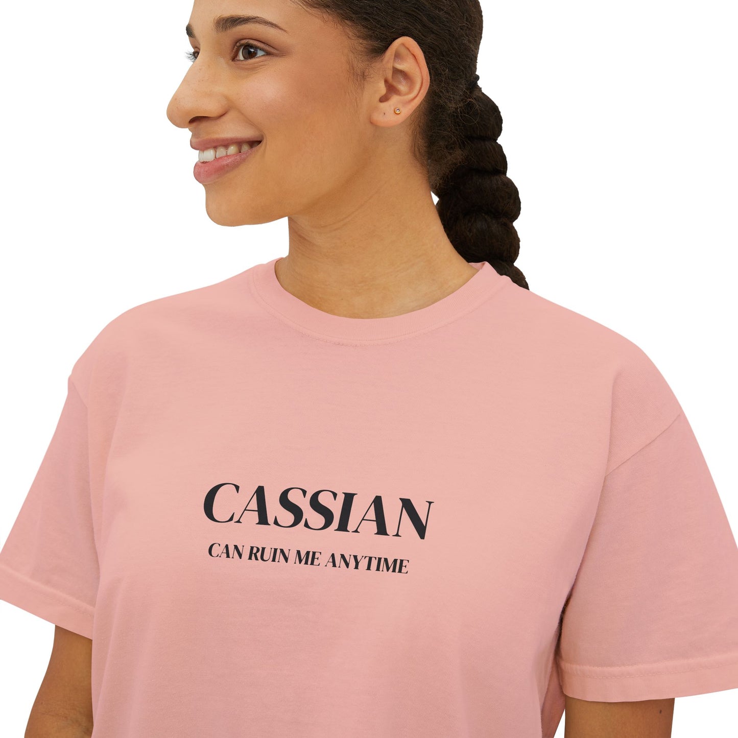 Chic Women's Boxy Tee with Inspirational Quote, Casual Summer Top, Everyday Wear, Gift for Her, Graphic Tee for Women