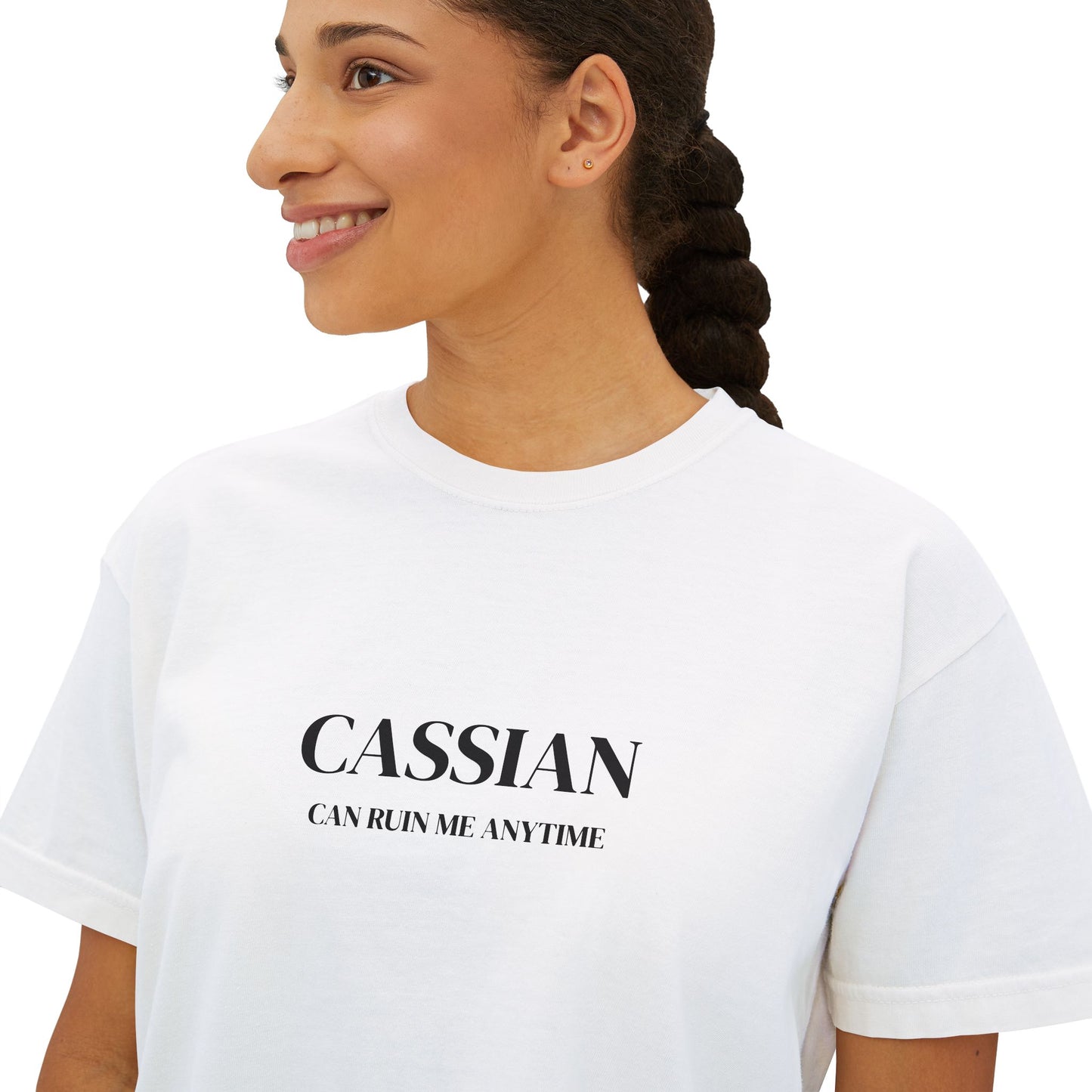 Chic Women's Boxy Tee with Inspirational Quote, Casual Summer Top, Everyday Wear, Gift for Her, Graphic Tee for Women