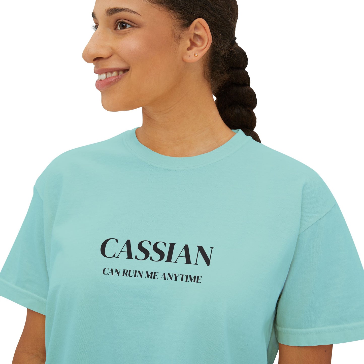 Chic Women's Boxy Tee with Inspirational Quote, Casual Summer Top, Everyday Wear, Gift for Her, Graphic Tee for Women