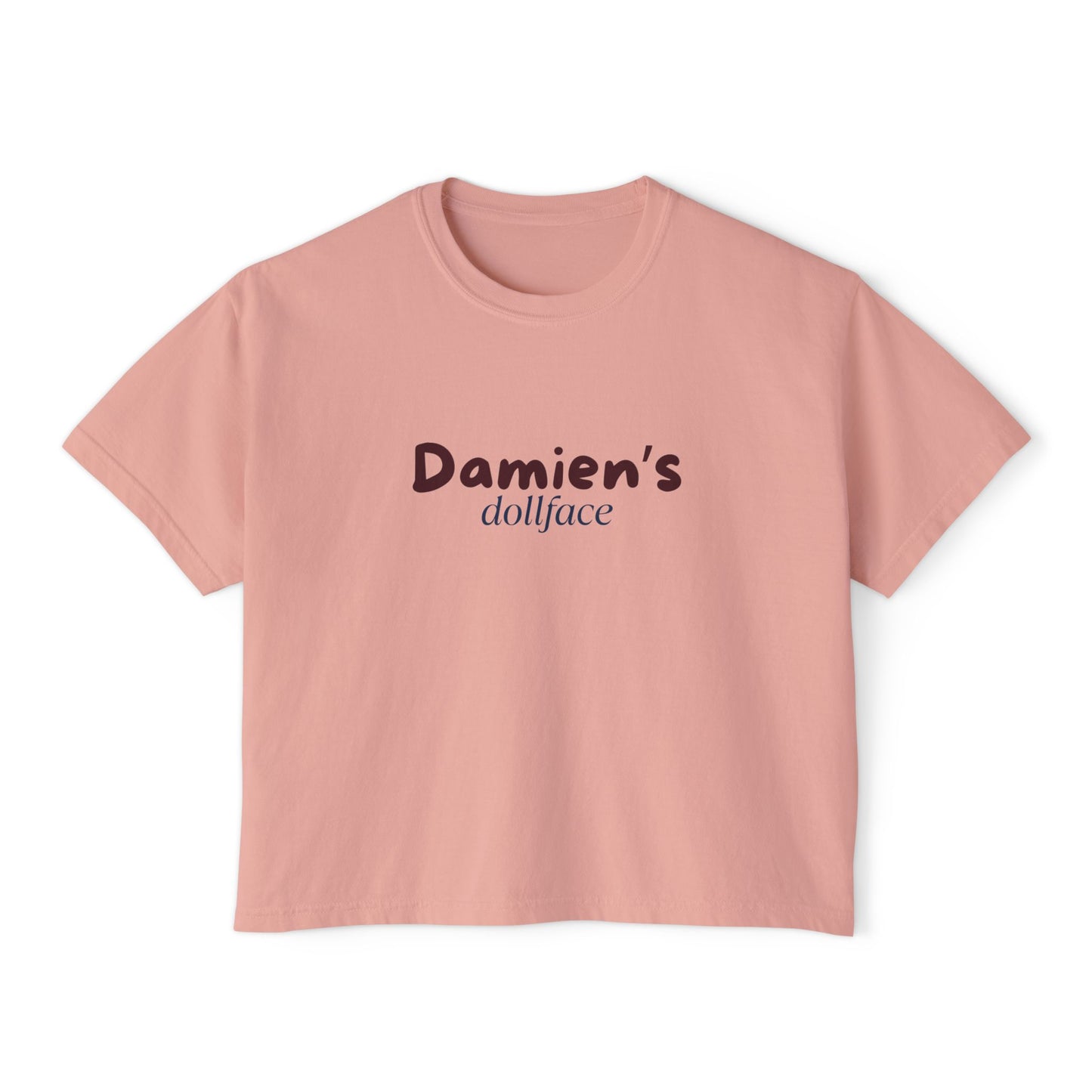 Damien's Dollface Women's Boxy Tee | Booktok Inspired Quotes and Lines | Statement Tee | Everyday Wear