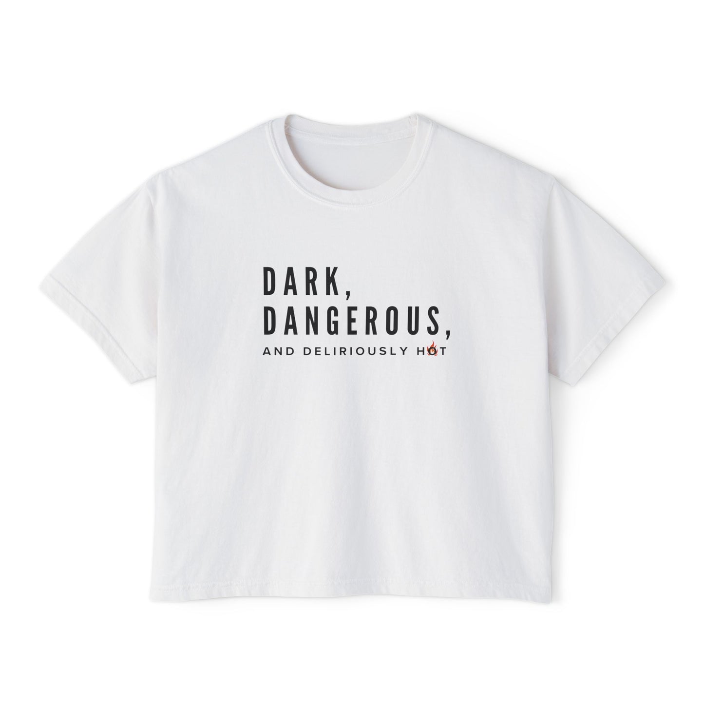 Boxy Tee - BookTok Inspired Dark, Dangerous, and Deliriously Hot Statement Tee for Women