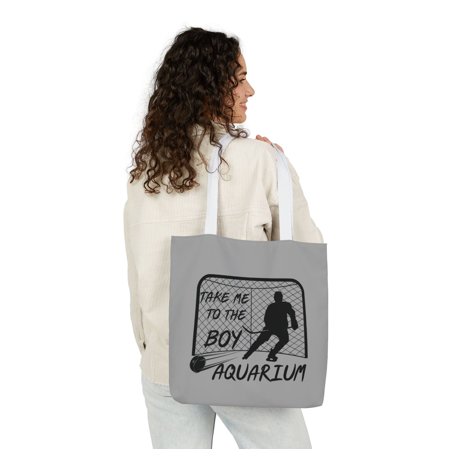 Take Me to the Boy Aquarium Tote Bag | Hockey Fan Canvas Tote