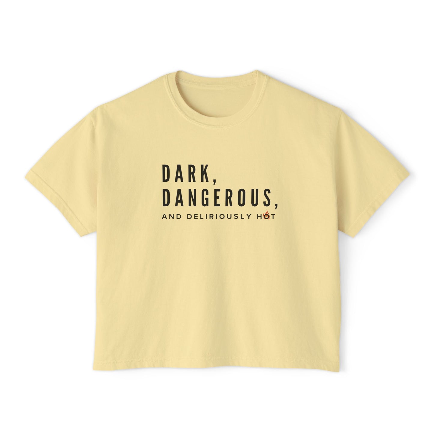 Boxy Tee - BookTok Inspired Dark, Dangerous, and Deliriously Hot Statement Tee for Women