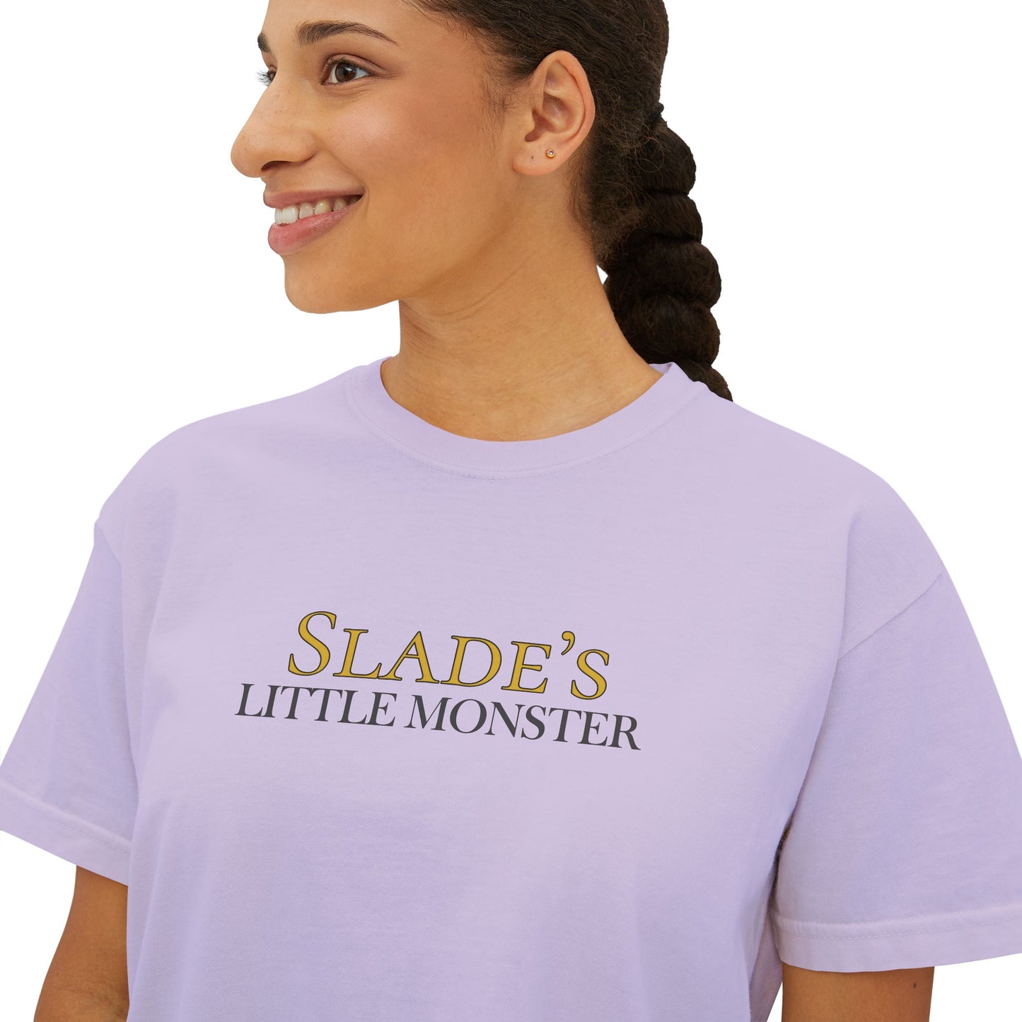 Slade Little Monster Women's Boxy Tee - Perfect for Birthdays, Gift for Mom, Casual Wear, Everyday Comfort