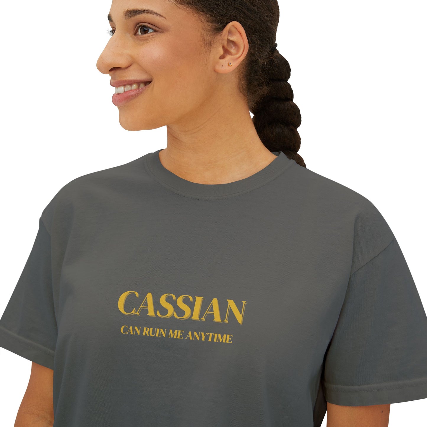 Chic Women's Boxy Tee with Inspirational Quote, Casual Summer Top, Everyday Wear, Gift for Her, Graphic Tee for Women