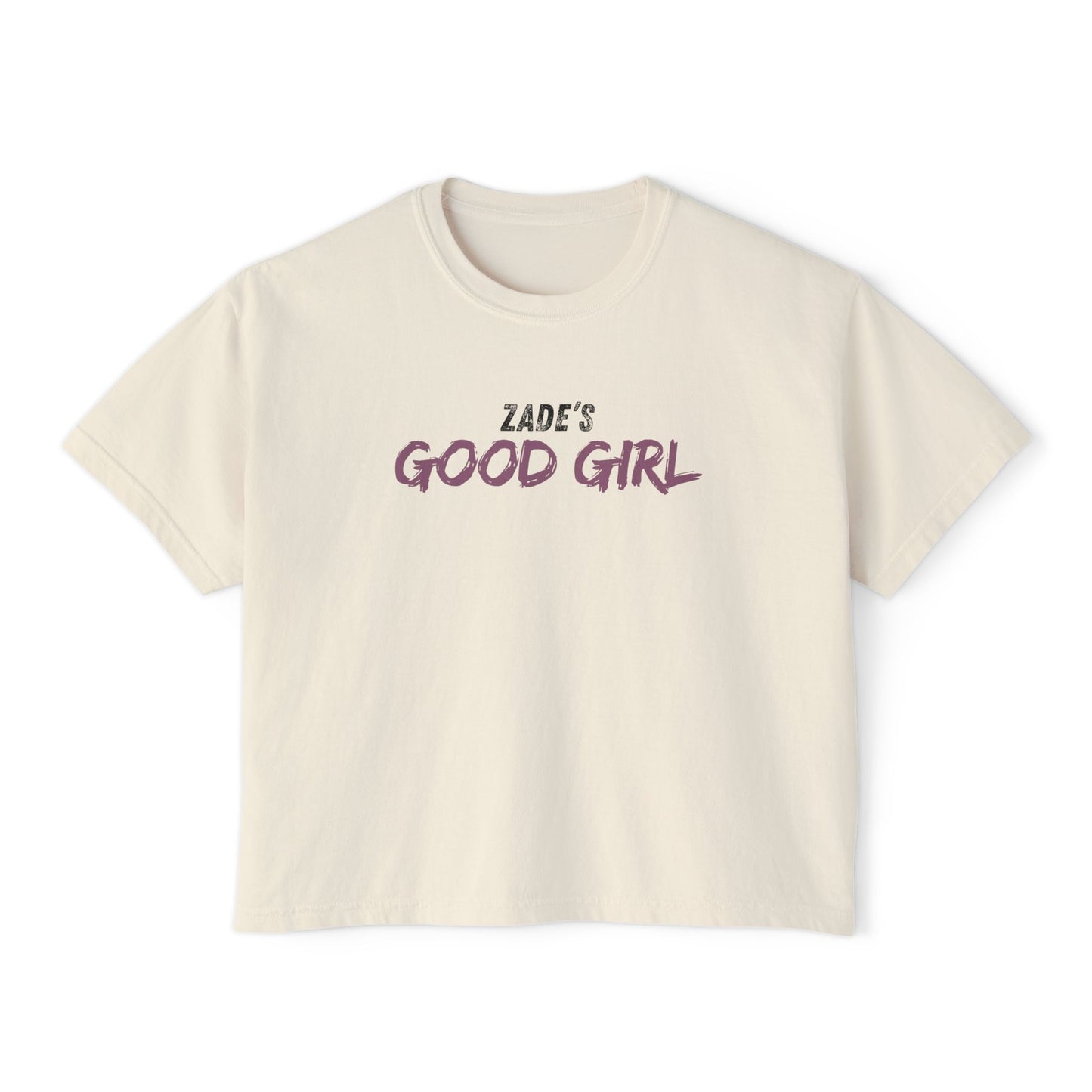 Zade's Good Girl Women's Boxy Tee - Cute Casual Top, Gift for Her, Feminine Style, Everyday Wear, Birthday Outfit