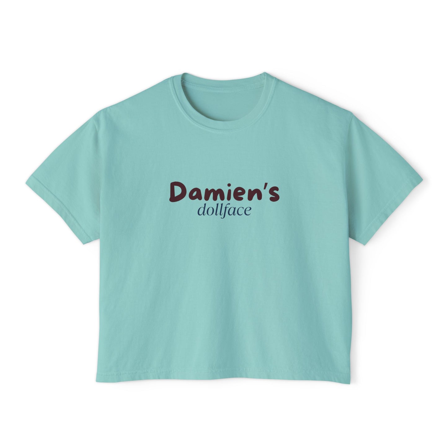 Damien's Dollface Women's Boxy Tee | Booktok Inspired Quotes and Lines | Statement Tee | Everyday Wear