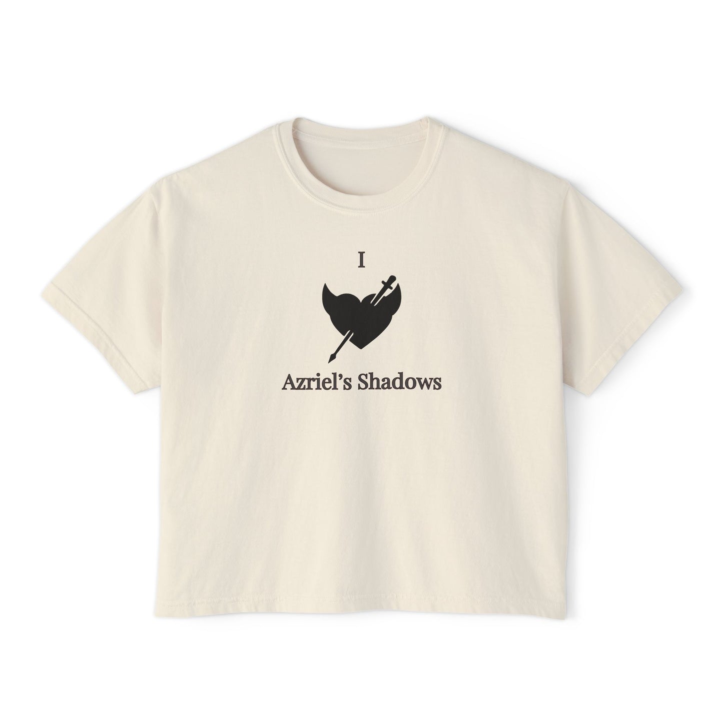 I Love Azriel's Shadows Women's Boxy Tee, Cute Graphic Tee, Gift for Readers, Literary Tee, Casual Comfort Wear