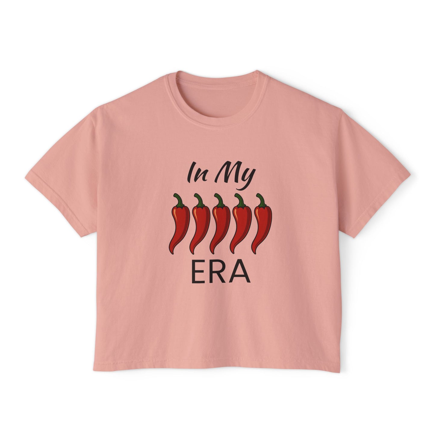 Spicy Vibes Women's Boxy Tee, Fun Stylish Shirt, Trendy Crop Top, Gift for Her, Casual Streetwear, Summer Tee