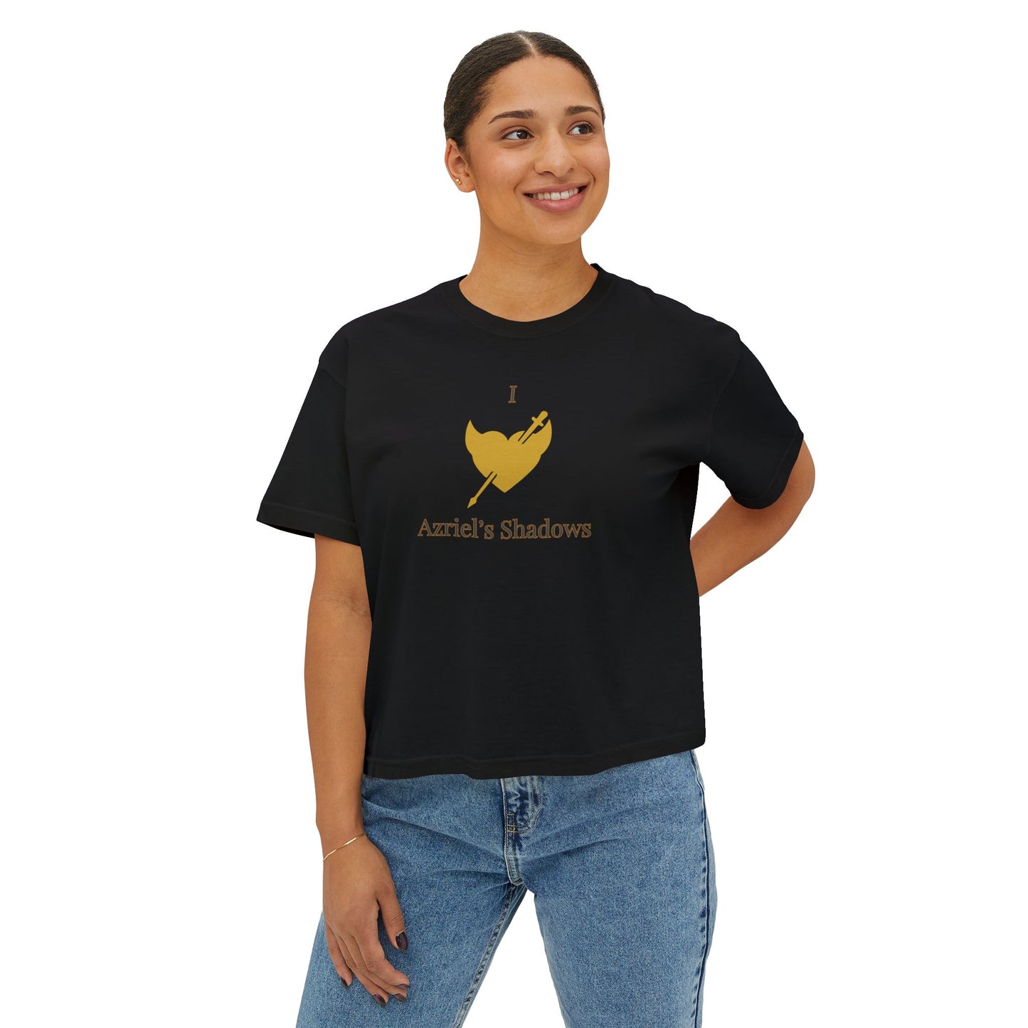 I Love Azriel's Shadows Women's Boxy Tee, Cute Graphic Tee, Gift for Readers, Literary Tee, Casual Comfort Wear