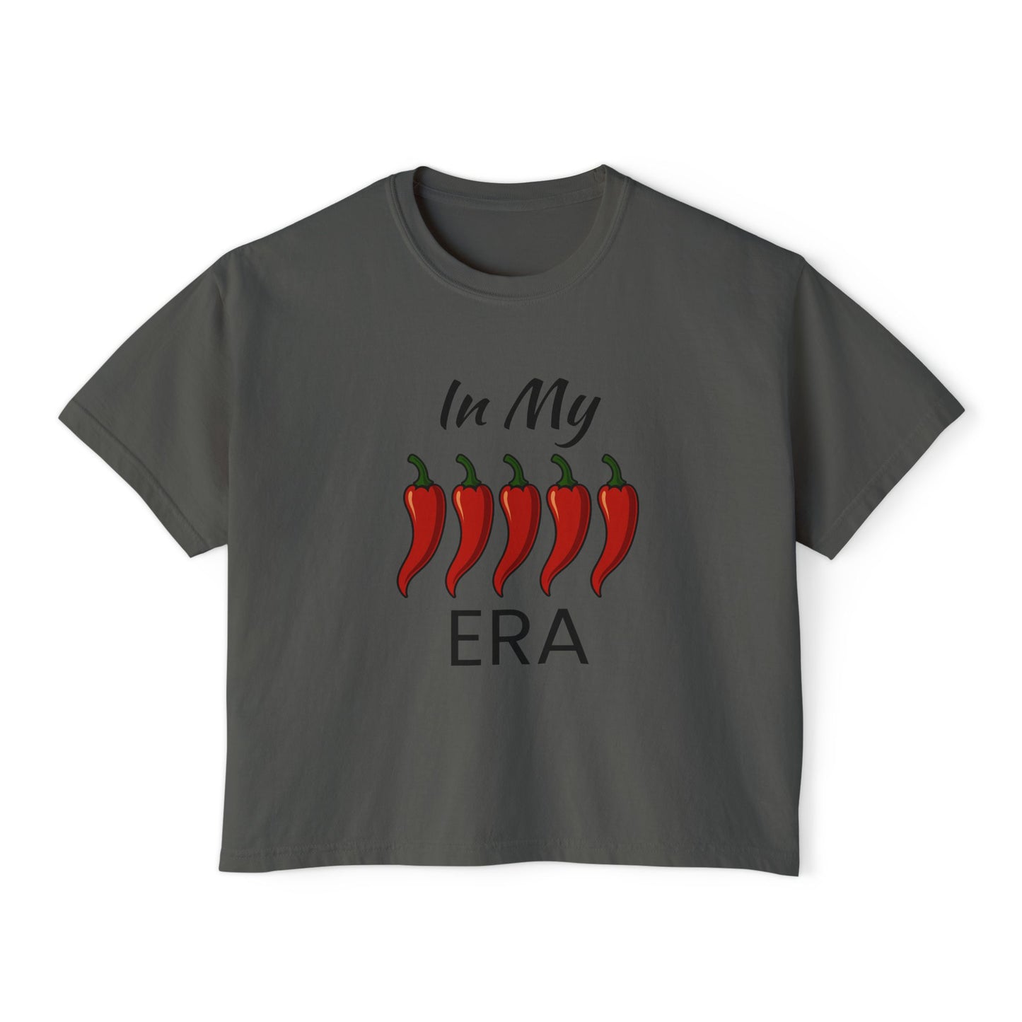 Spicy Vibes Women's Boxy Tee, Fun Stylish Shirt, Trendy Crop Top, Gift for Her, Casual Streetwear, Summer Tee