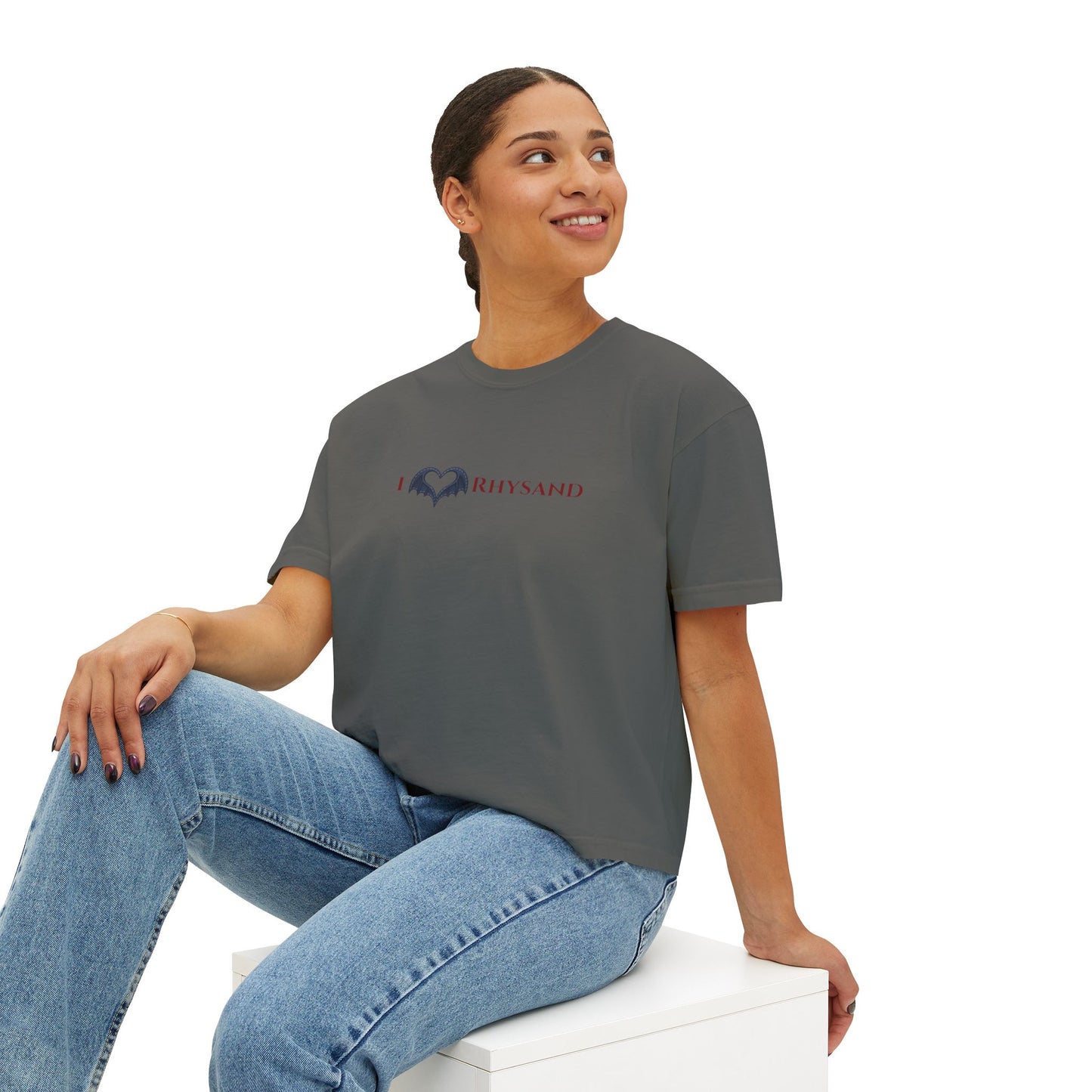 BookTok Rhysand Boxy Tee | Women's Boxy Tee | Casual Graphic T-Shirt, Everyday Wear, Gift for Her, Minimalist Style, Comfy Tee