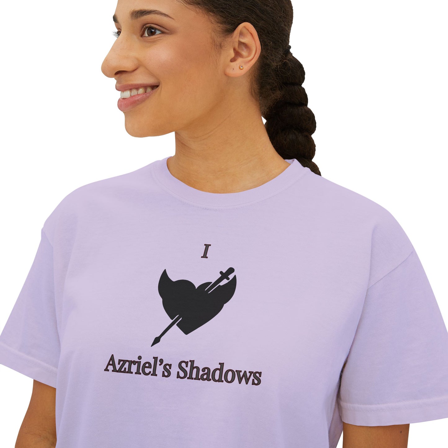 I Love Azriel's Shadows Women's Boxy Tee, Cute Graphic Tee, Gift for Readers, Literary Tee, Casual Comfort Wear