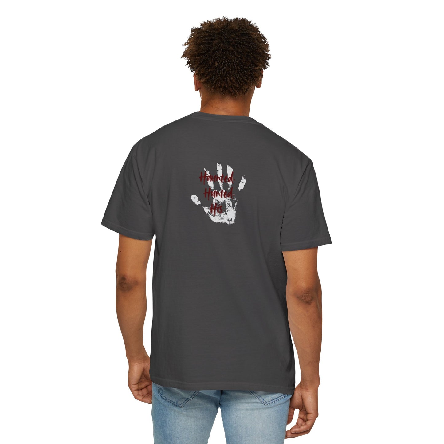 Handprint Unisex Garment-Dyed T-Shirt - Unique Casual Wear | Haunted. Hunted. His.