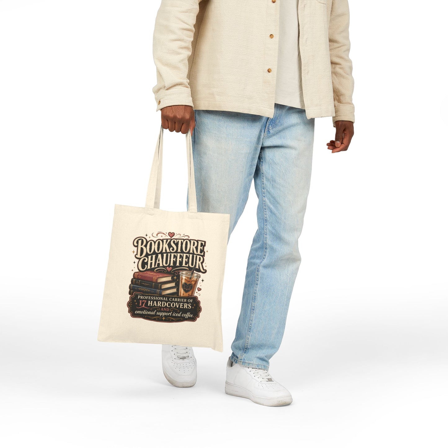 Bookstore_Chauffeur_tote_bag_Natural_Mockup 1