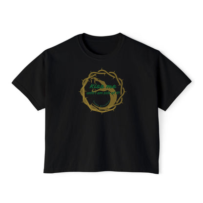 Boxy Tee - Kiss Me Until I Am Sick Of It by CARDAN GREENBRIAR
