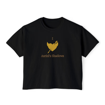 I Love Azriel's Shadows Women's Boxy Tee, Cute Graphic Tee, Gift for Readers, Literary Tee, Casual Comfort Wear