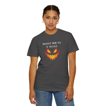 Halloween Graphic T-Shirt - 'Masked Men Do It Better'
