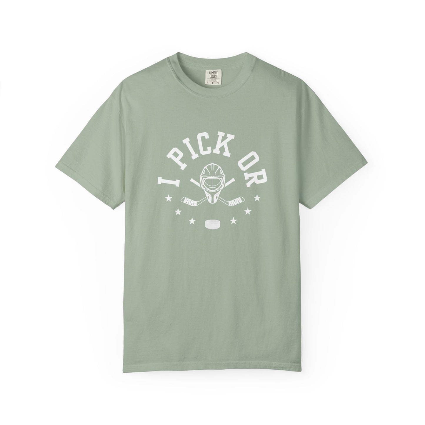 Hockey Romance Reader Tee | "I Pick Or" Goal Mask & Puck Design Relaxed Fit Shirt