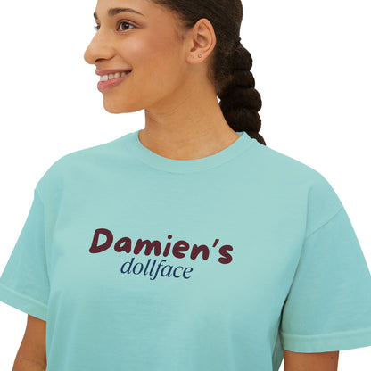 Damien's Dollface Women's Boxy Tee | Booktok Inspired Quotes and Lines | Statement Tee | Everyday Wear
