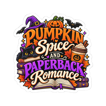 Pumpkin Spice & Paperback Romance Sticker | Fall Book Decal
