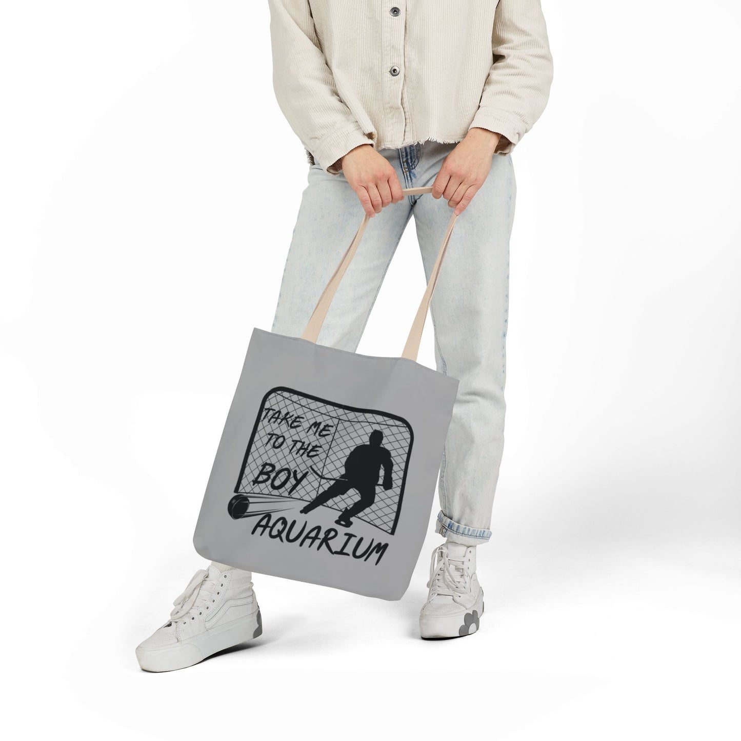 Take Me to the Boy Aquarium Tote Bag | Hockey Fan Canvas Tote