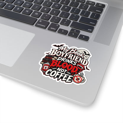 Book Boyfriend Drinks Blood Sticker | Vampire Romance Decal