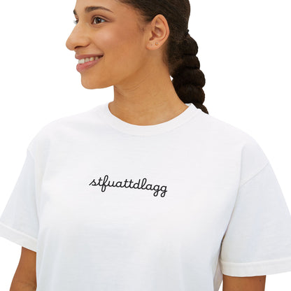 STFUATTDLAGG Minimalist Cursive Tee | Subtle Spicy BookTok Shirt