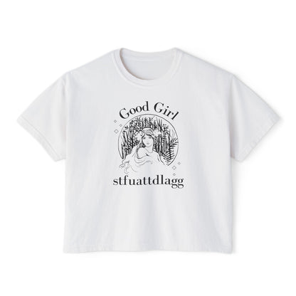 Good Girl STFUATTDLAGG Boxy Tee | Dark Romance Aesthetic Vintage T-Shirt