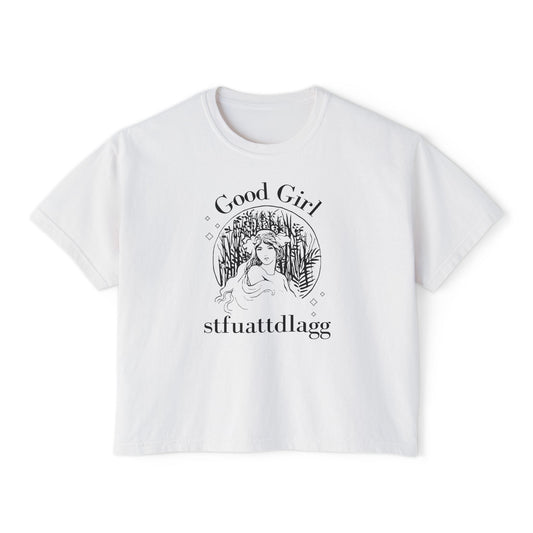 Good Girl STFUATTDLAGG Boxy Tee | Dark Romance Aesthetic Vintage T-Shirt